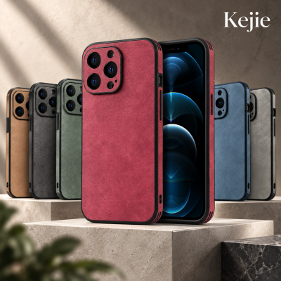 Soft Full-Protection Shockproof TPU Leather-Texture Case for iPhone 16 Series