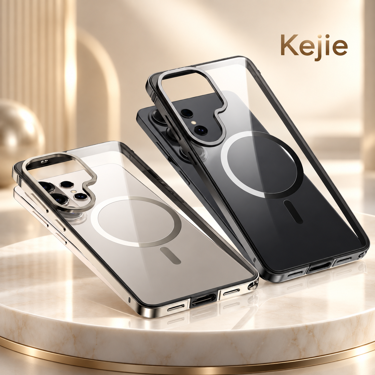 Rear magnetic ring on aluminum Samsung Galaxy S26 phone case