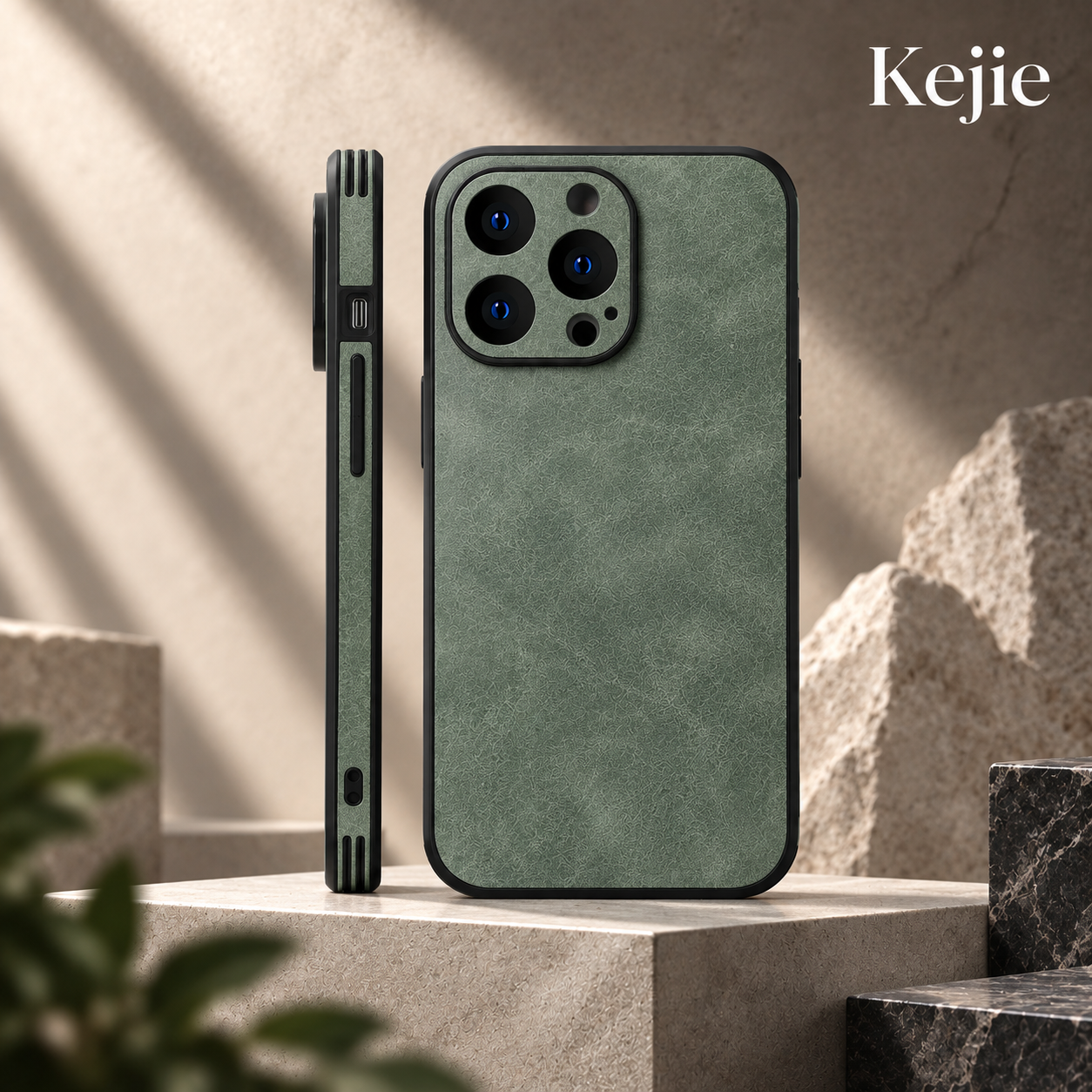 Raised screen and camera protection on shockproof TPU iPhone case