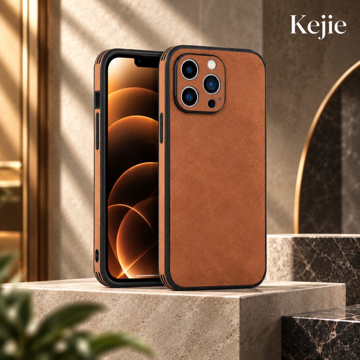 TPU leather texture phone case material and surface detail