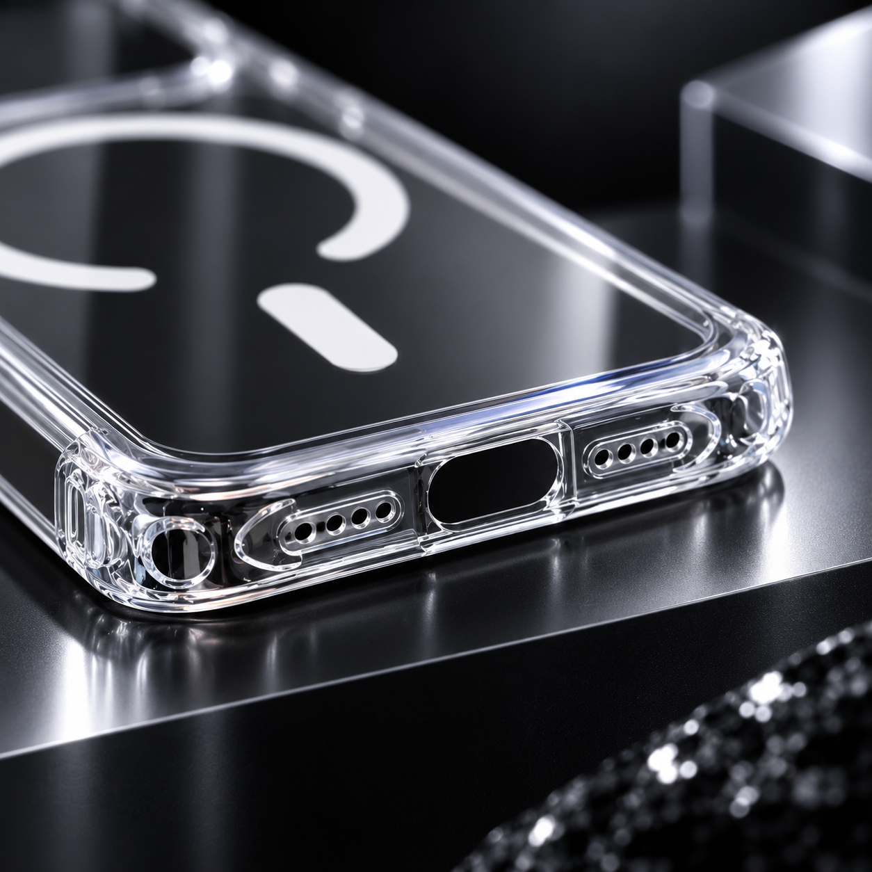 Full perimeter and raised camera protection on iPhone 18 clear case