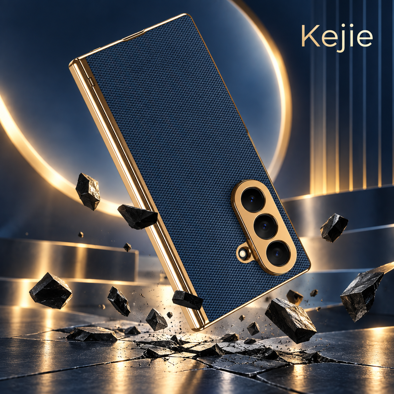 Samsung Galaxy Z Flip7 PU leather case in folded and unfolded positions