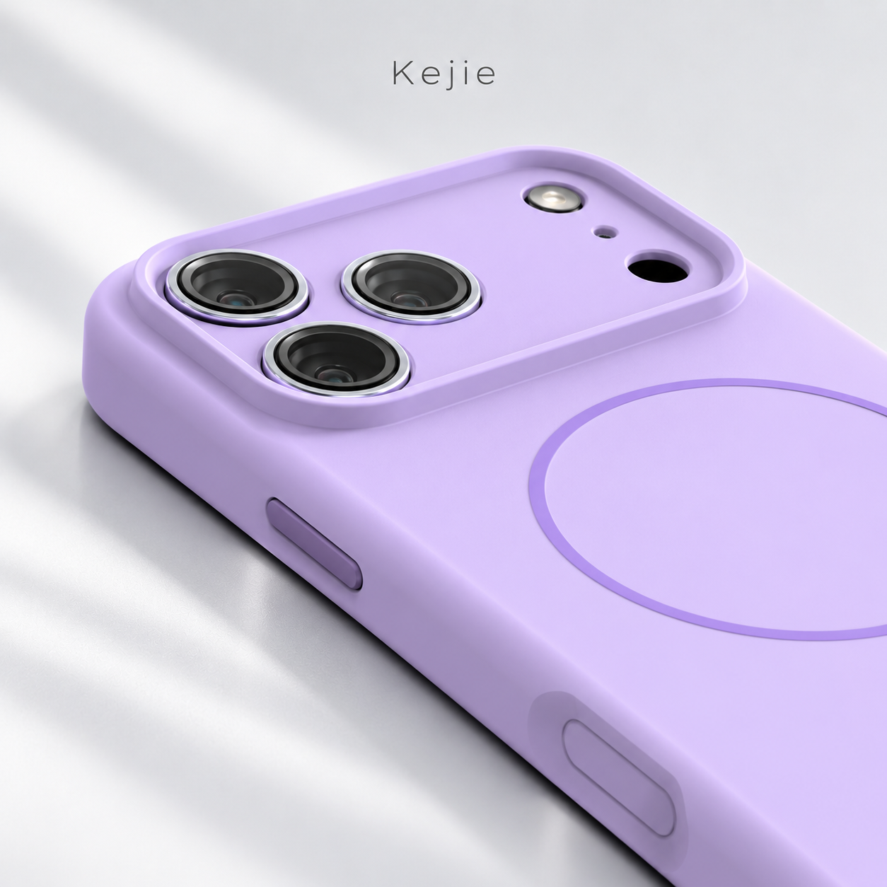 Magnetic ring design on silicone iPhone 17 protective case